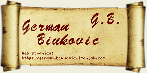 German Biuković vizit kartica